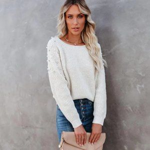 Pearl and Diamond Embellished Sweater